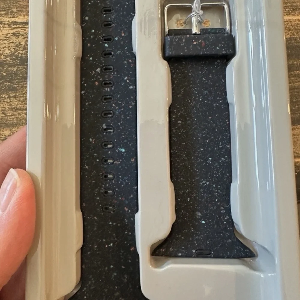 Heyday Apple Watch Silicone Band 42/44/45mm - Black Speckle